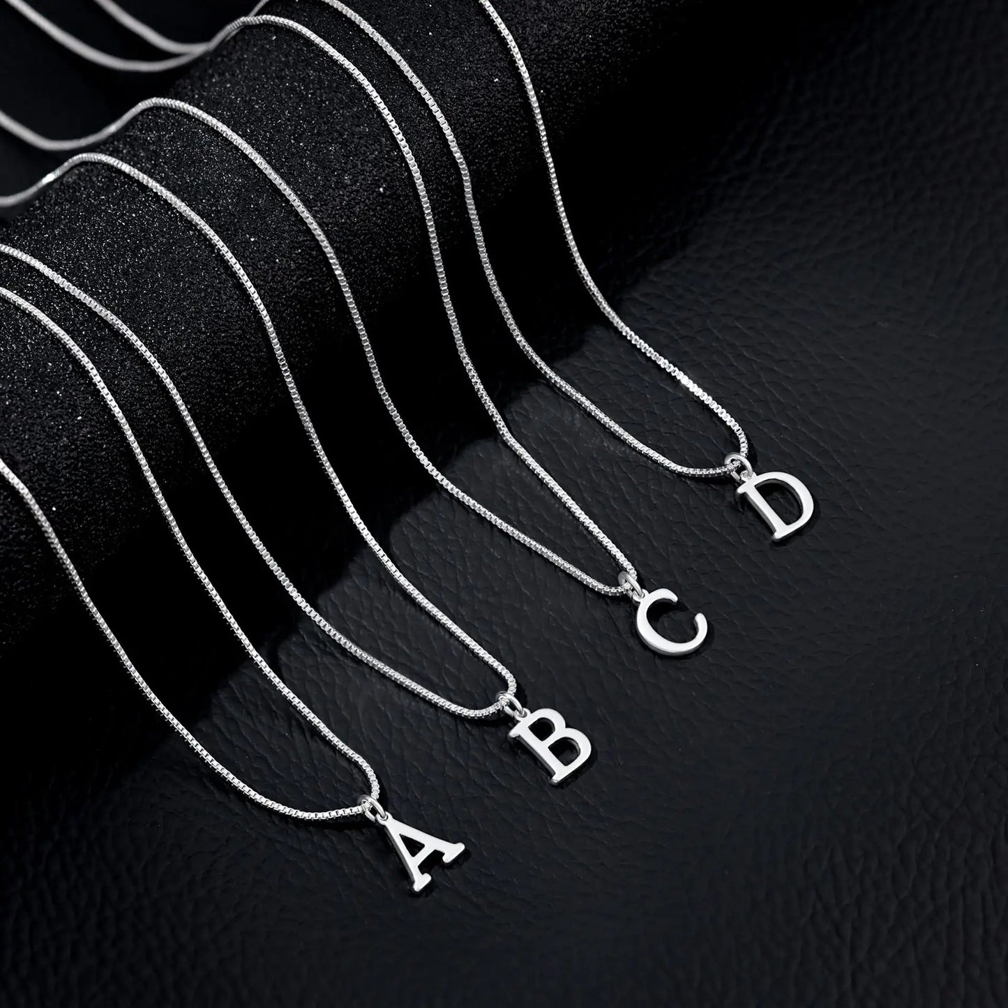 Initial Necklace Stainless Steel Jewelry Simple A-Z Alphabet Pendants Choker